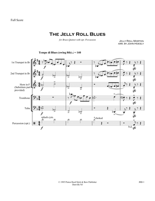 Jelly Roll Blues (The)- for Brass Quintet w/opt. Percussion