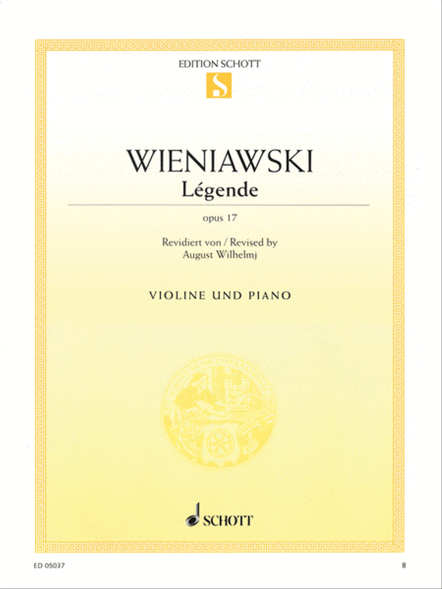 Légende, Op. 17 Légende, Op. 17 Violin Solo scores gallery preview page 1