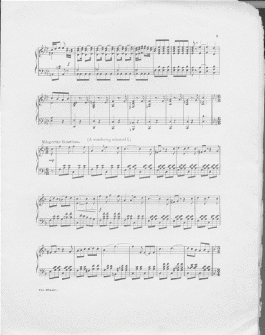 The Mikado. Potpourri Piano Solo scores gallery preview page 4