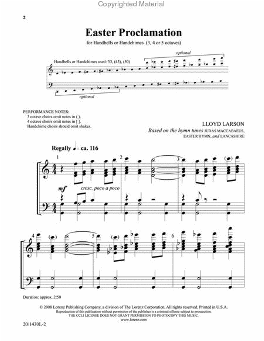 Easter Proclamation Easter Proclamation 5-Octaves scores gallery preview page 2