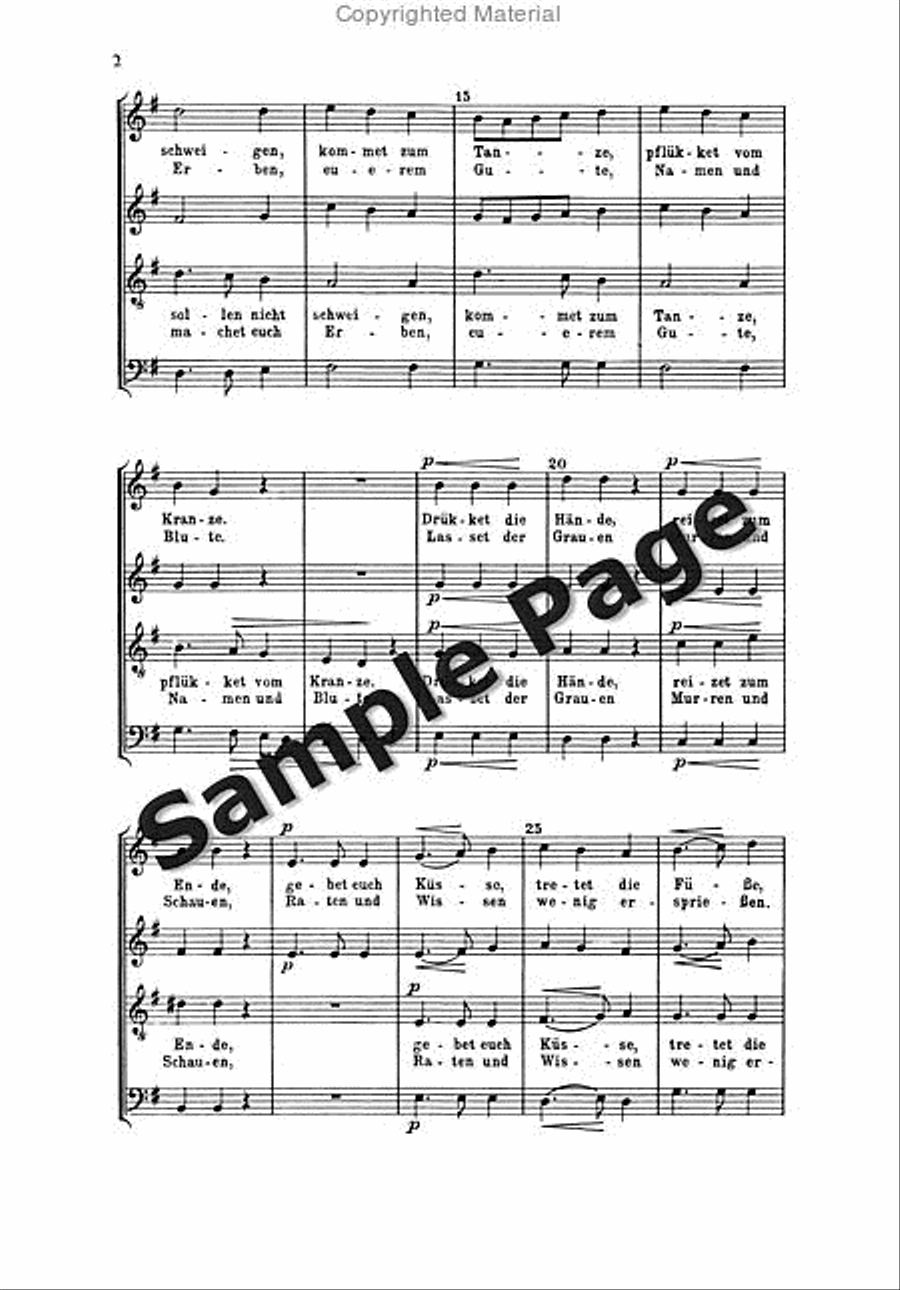 Stuermer B Tanzlied Op90/1 A Cappella scores gallery preview page 3
