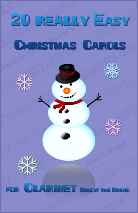 Book cover for 20 Really Easy Christmas Carols for Clarinet, below the break