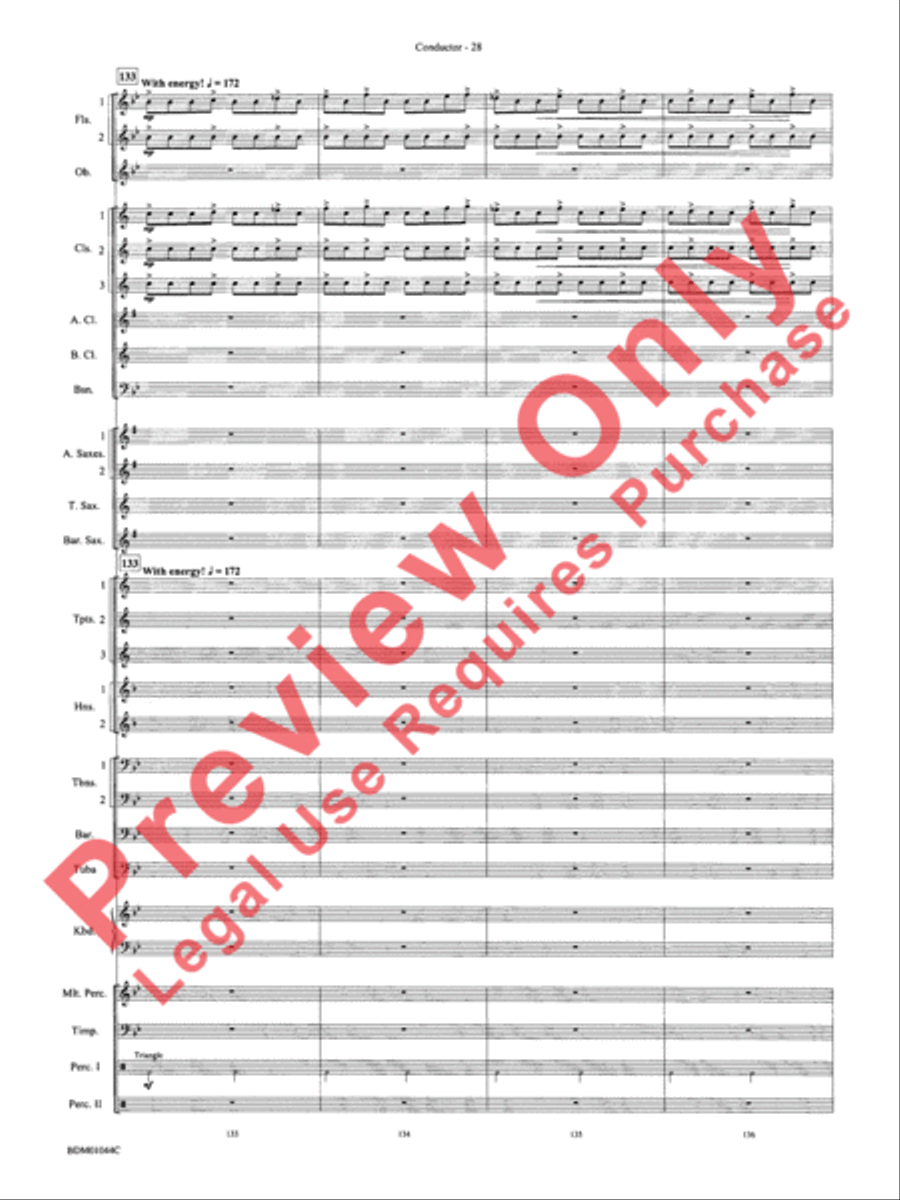 To the Summit! (Strive for the Highest) Concert Band scores gallery preview page 32