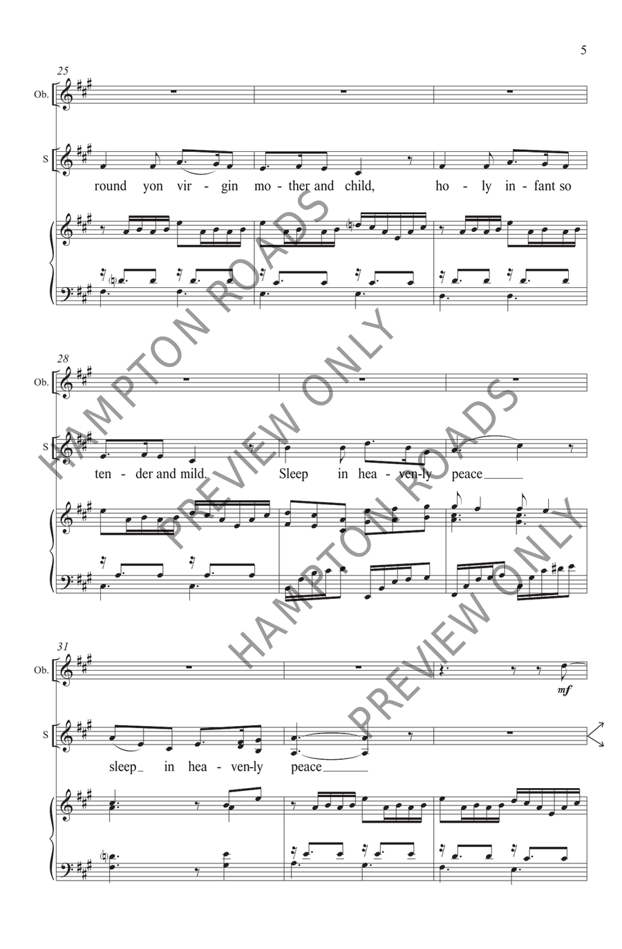 Love's Pure Light, Silent Night (SA,TWOPART) SA scores gallery preview page 6