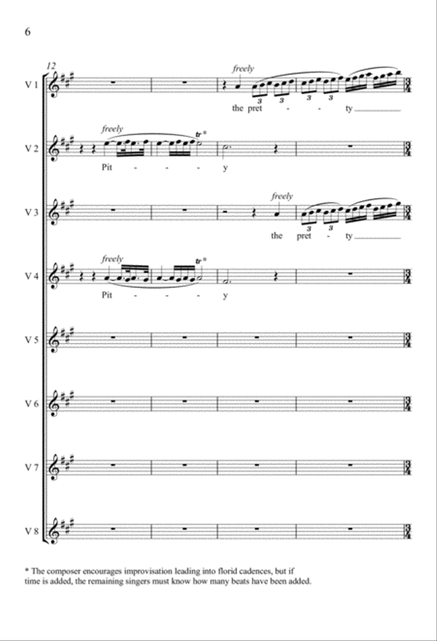 Pity the Beautiful A Cappella scores gallery preview page 6