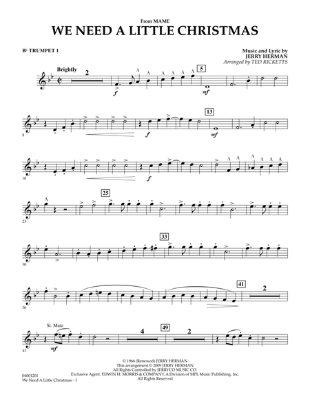 We Need a Little Christmas (from "Mame") - Bb Trumpet 1