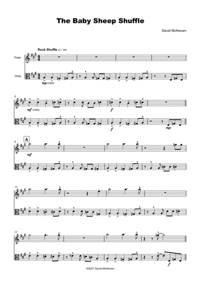 The Baby Sheep Shuffle for Flute and Viola Duet