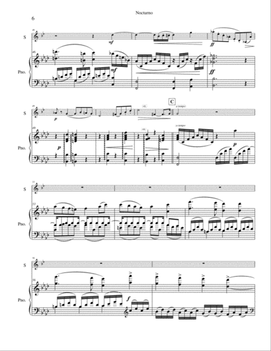 Nocturno, Op. 7 Nocturno, Op. 7 Bass Clarinet scores gallery preview page 6