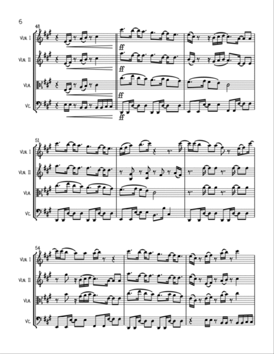 Butter String Quartet scores gallery preview page 6