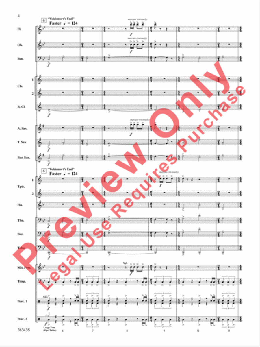 Harry Potter and the Deathly Hallows, Part 2, Selections from Concert Band scores gallery preview page 5