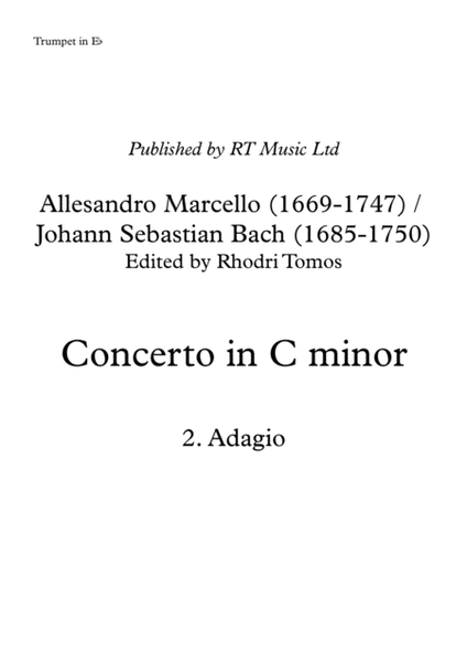 Marcello / Bach BWV974 Concerto no. 3 in C minor 2. Adagio.