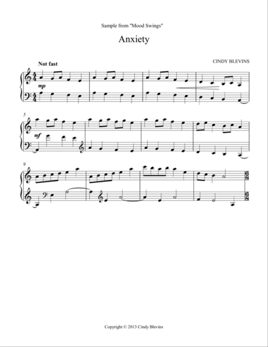 Mood Swings, 14 original solos for Lever or Pedal Harp Pedal Harp scores gallery preview page 2