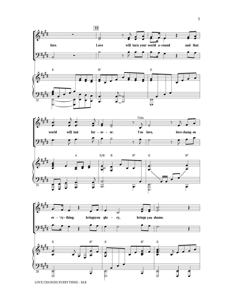 Love Changes Everything (from Aspects Of Love) (arr. Ed Lojeski) 3-Part scores gallery preview page 4