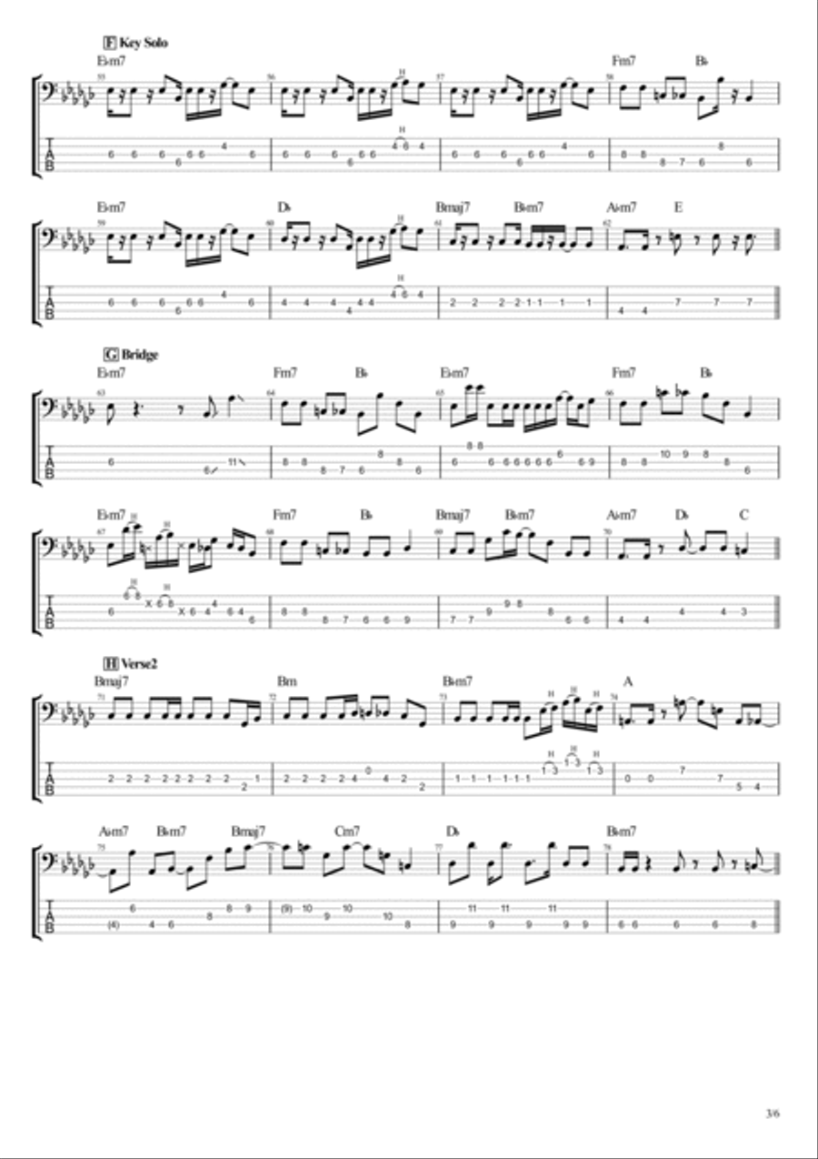 Arrive You: Sore Ga Unmei De Mo Bass Guitar scores gallery preview page 3