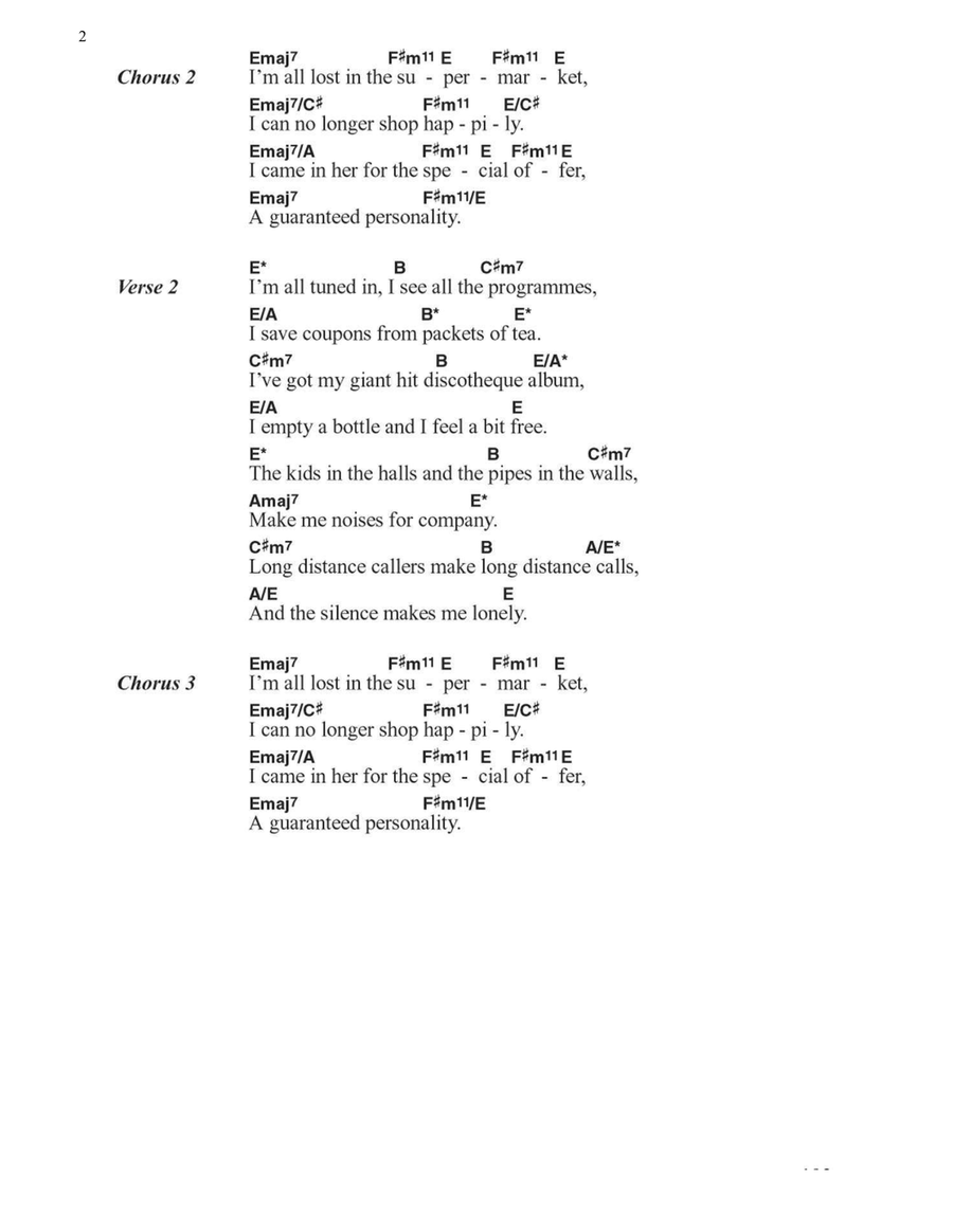 Lost In The Supermarket Lost In The Supermarket Electric Guitar scores gallery preview page 2