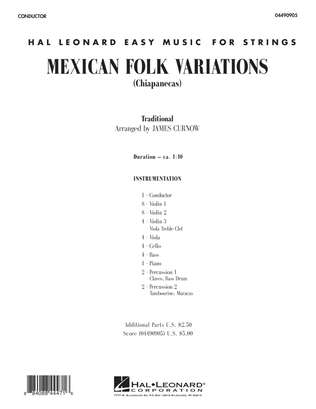 Book cover for Mexican Folk Variations - Full Score