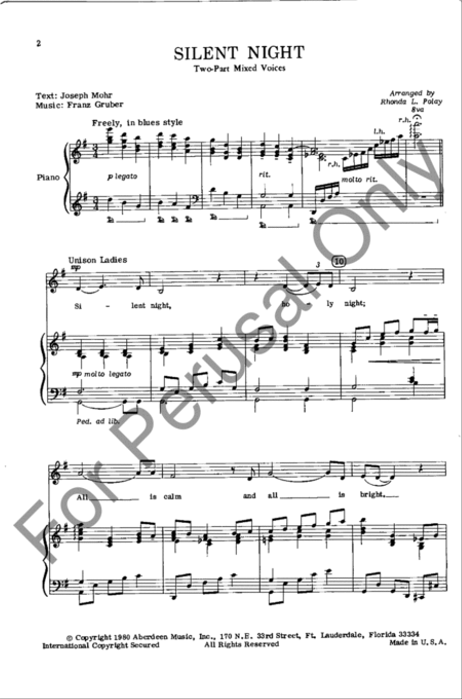 Silent Night Silent Night 4-Part scores gallery preview page 2