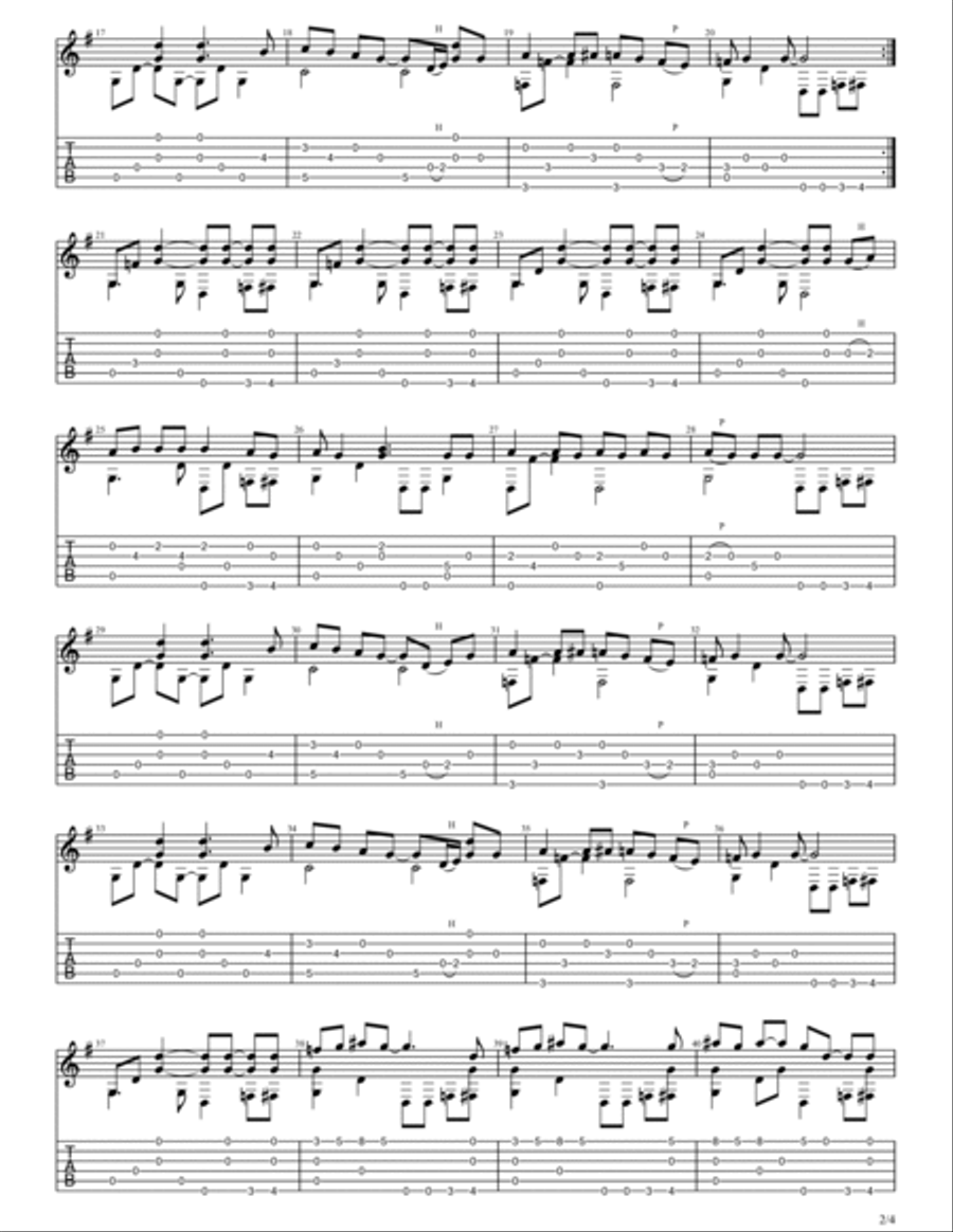 Sundown Electric Guitar scores gallery preview page 3