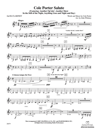Cole Porter Salute: 2nd B-flat Clarinet