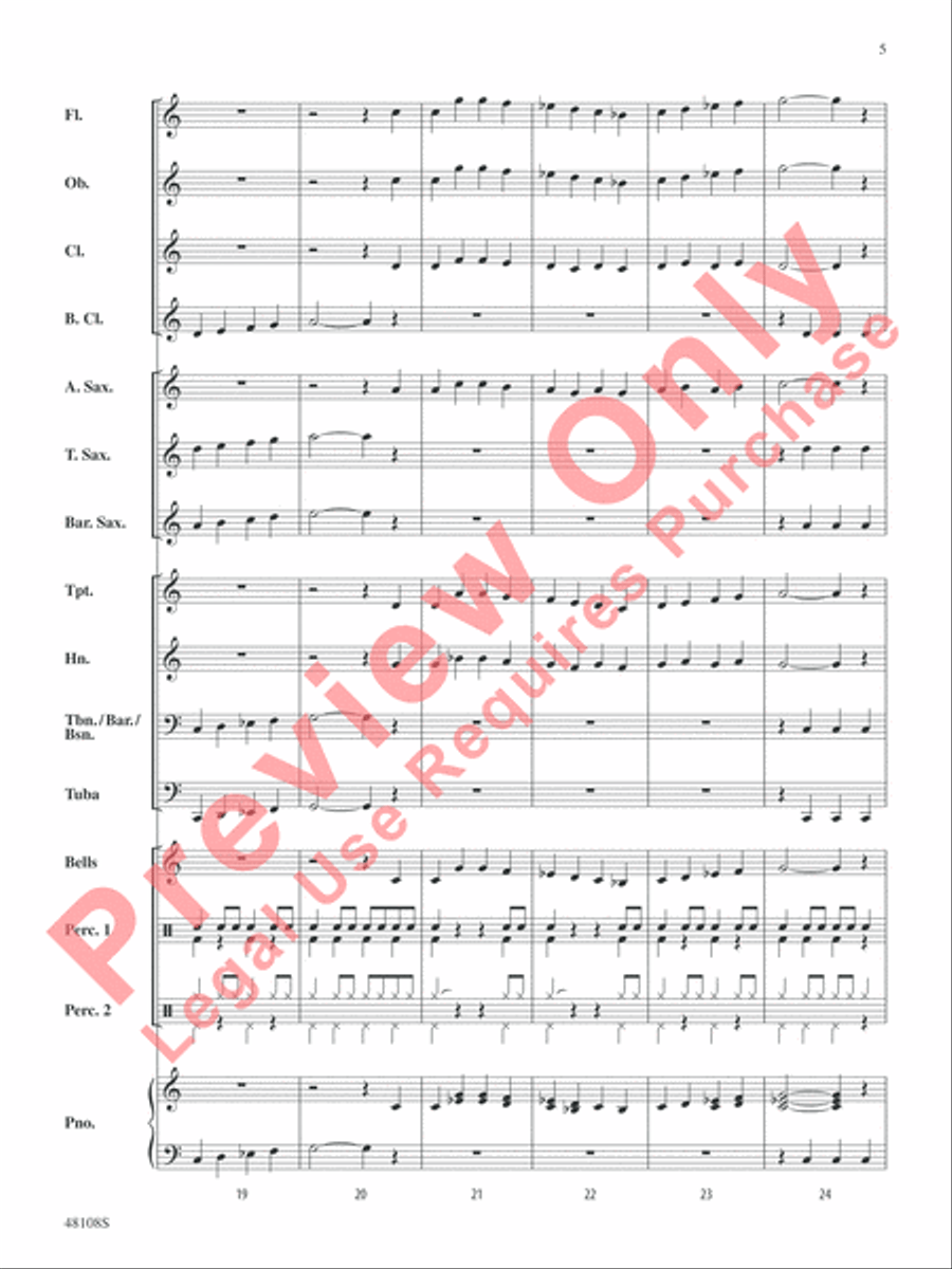 Holiday Rock Concert Band scores gallery preview page 6