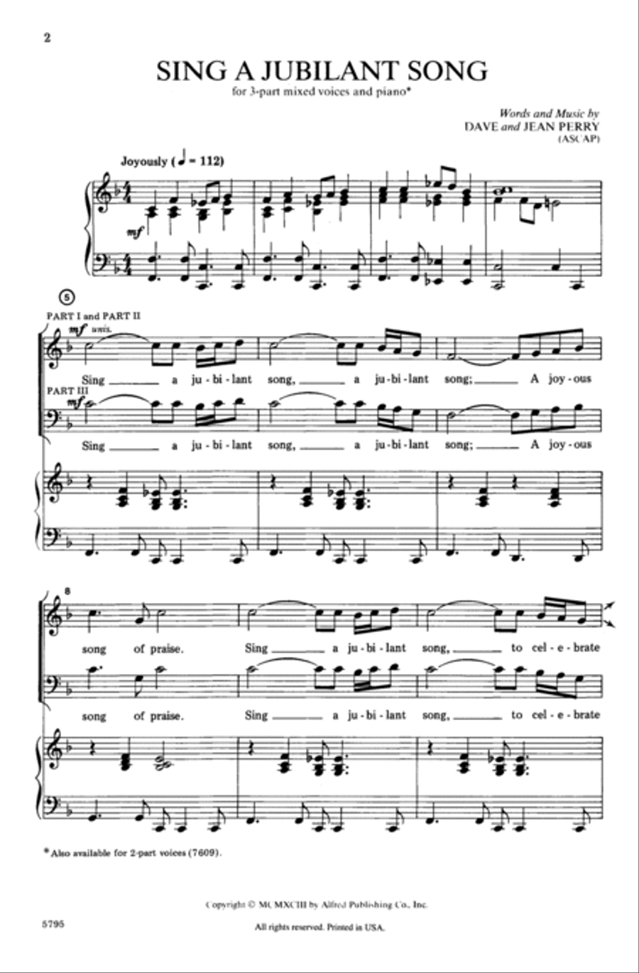 Sing a Jubilant Song