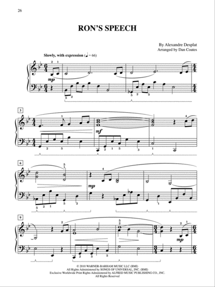 Harry Potter and the Deathly Hallows, Part 1 Easy Piano scores gallery preview page 4