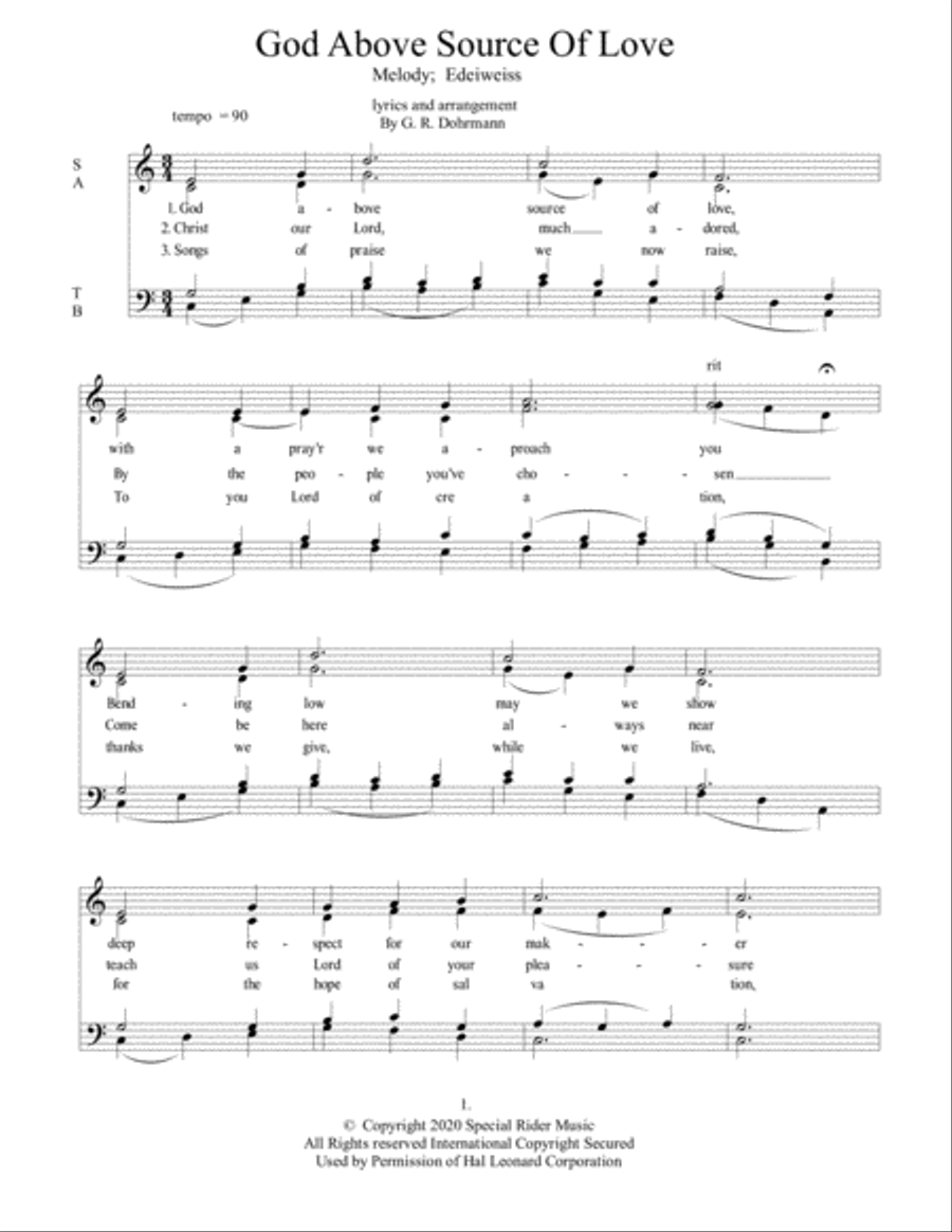 Edelweiss Edelweiss 4-Part scores gallery preview page 1