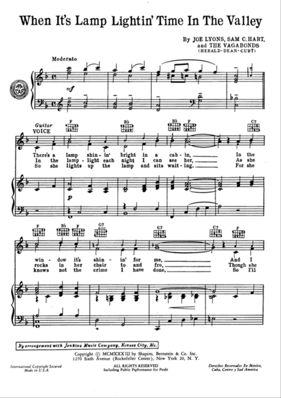 When It's Lamp Lightin' Time In The Valley Voice scores gallery preview page 2