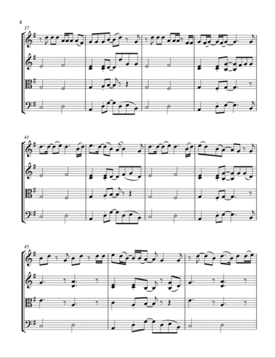 Seasons Of Love String Quartet scores gallery preview page 6