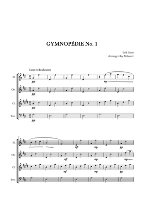Gymnopédie no 1 | Woodwind Quartet | Original Key |Easy intermediate