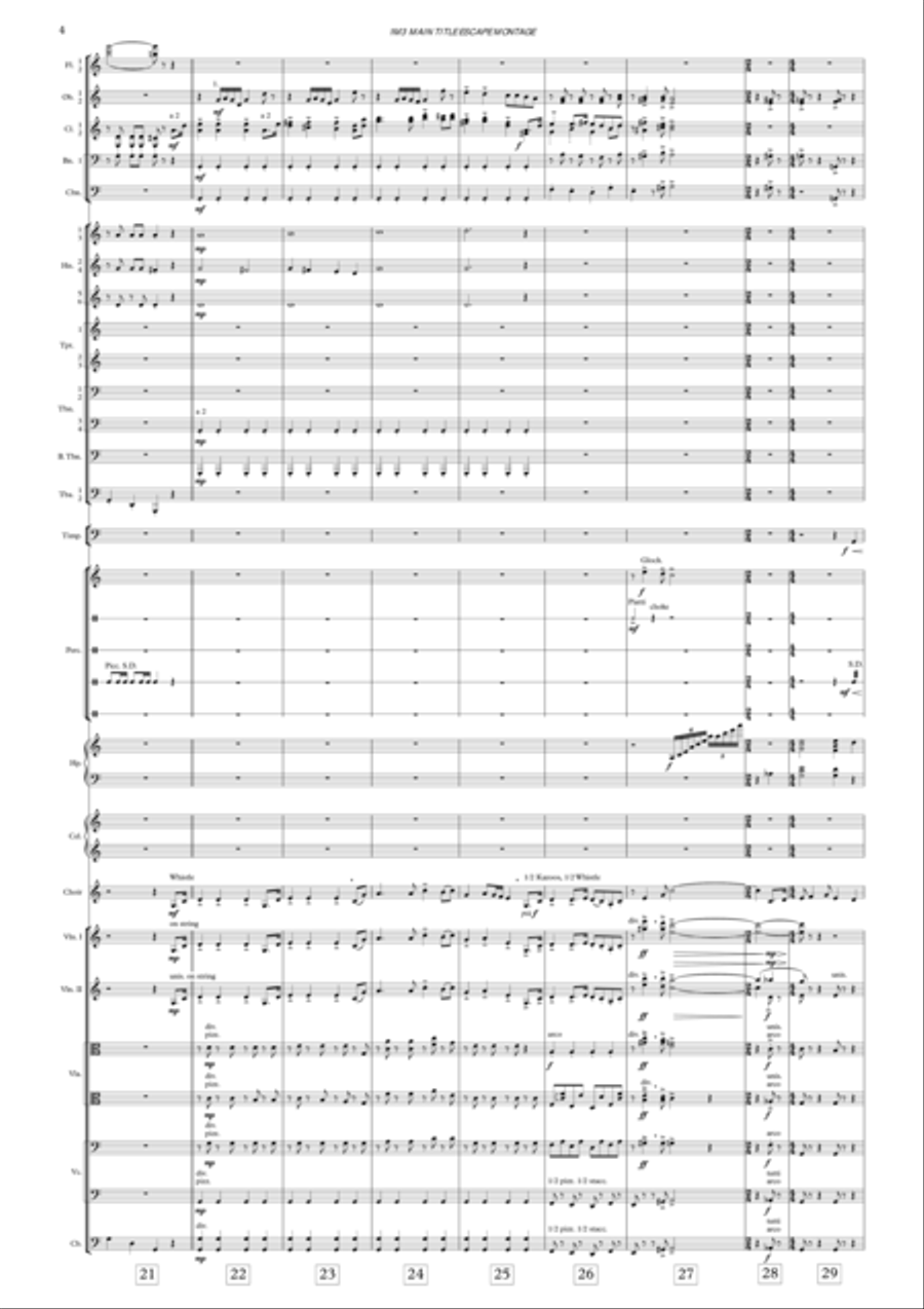Chicken Run - Main Title Escape Montage Full Orchestra scores gallery preview page 6