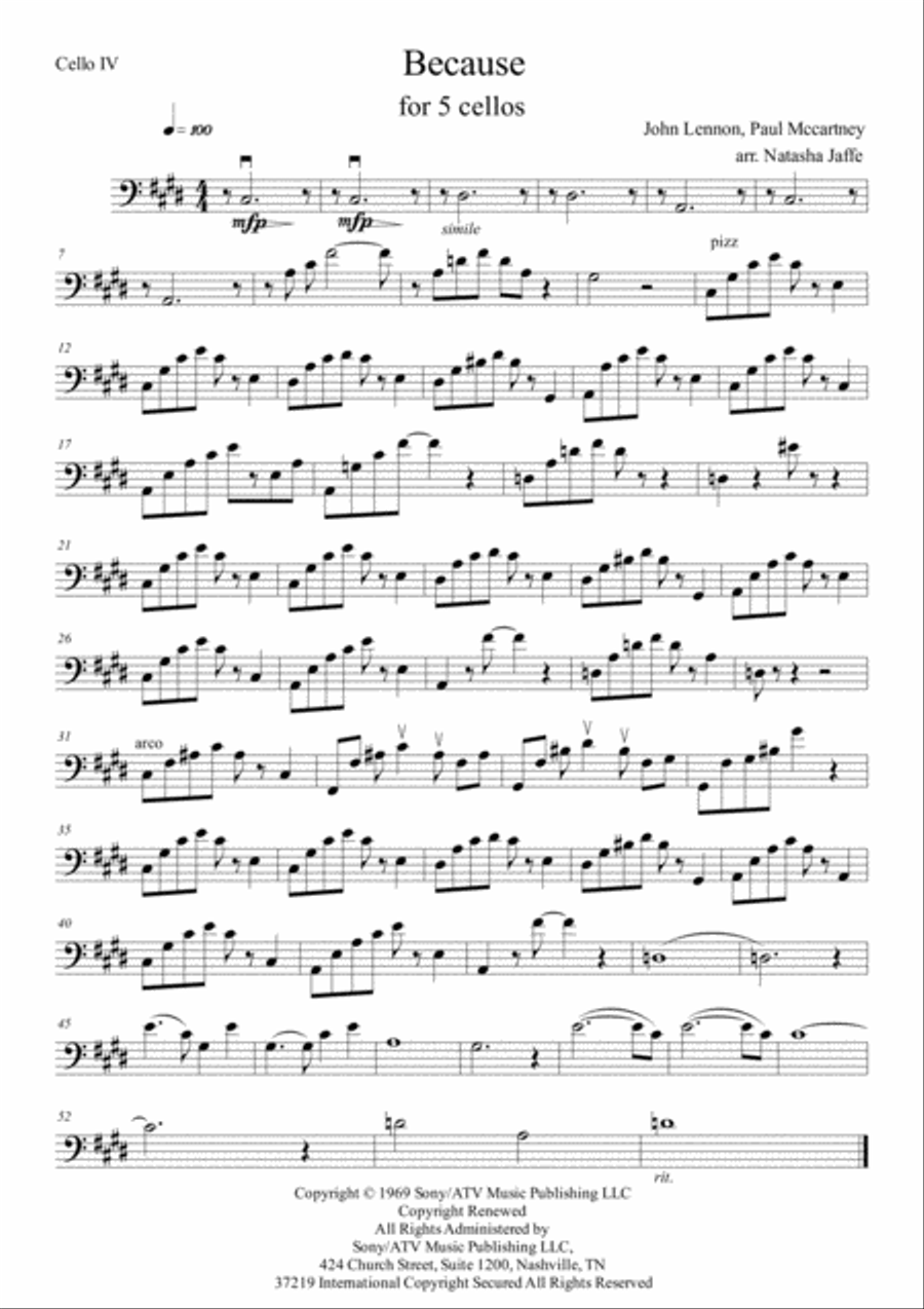 Because String Quintet scores gallery preview page 5