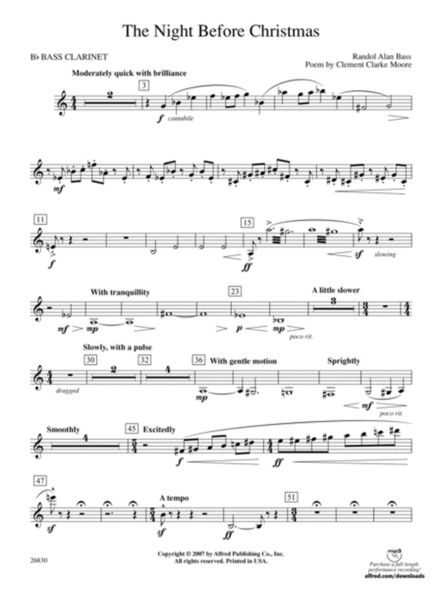 The Night Before Christmas: B-flat Bass Clarinet