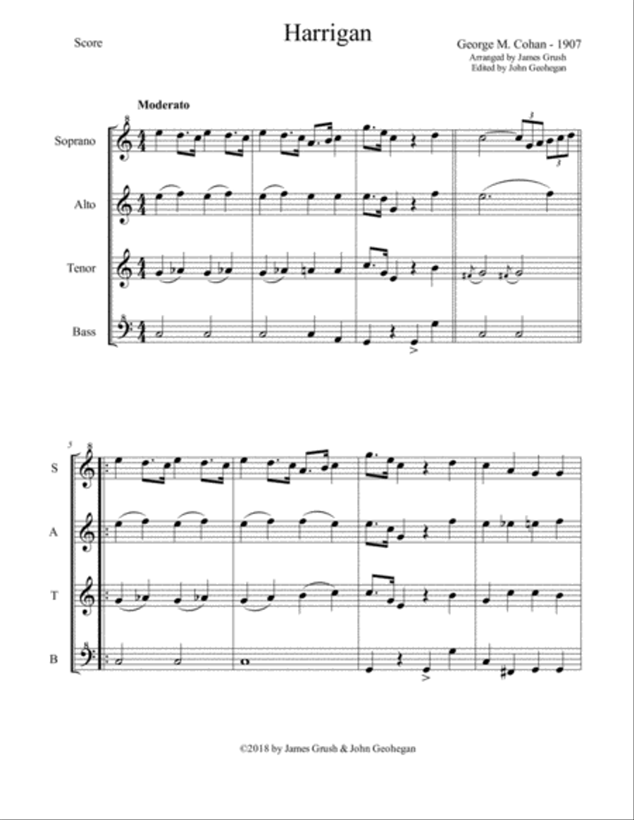 Harrigan for Recorder Quartet Recorder scores gallery preview page 3