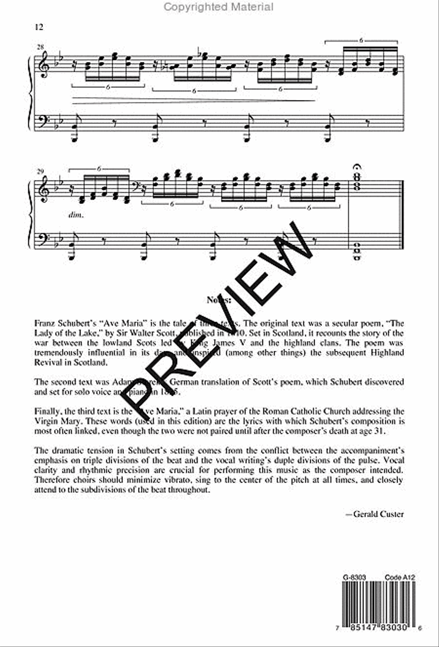 Ave Maria 4-Part scores gallery preview page 12