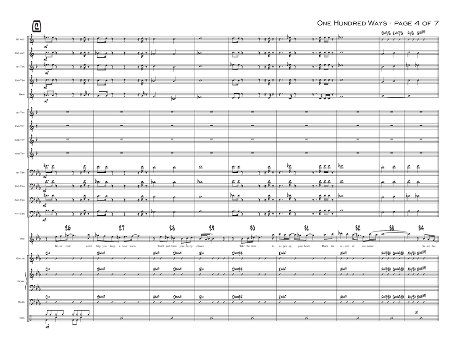 One Hundred Ways Jazz Ensemble scores gallery preview page 4
