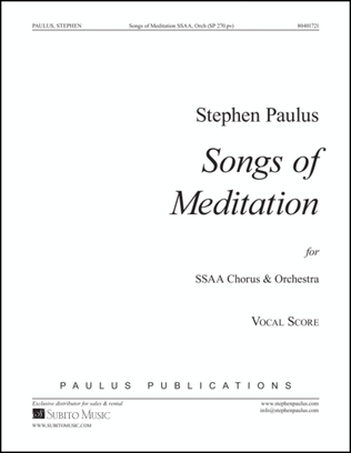 Book cover for Songs of Meditation