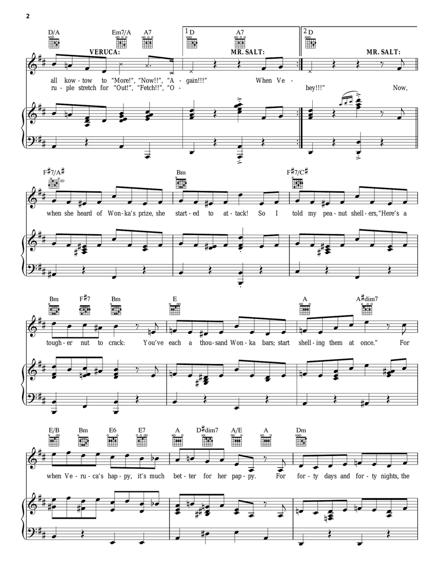 When Veruca Says When Veruca Says Voice scores gallery preview page 2