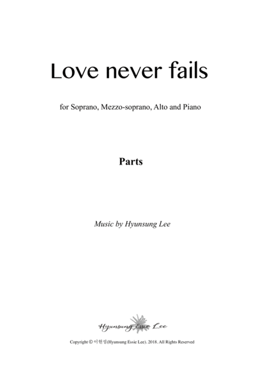Love Never Fails (for Choir) image number null