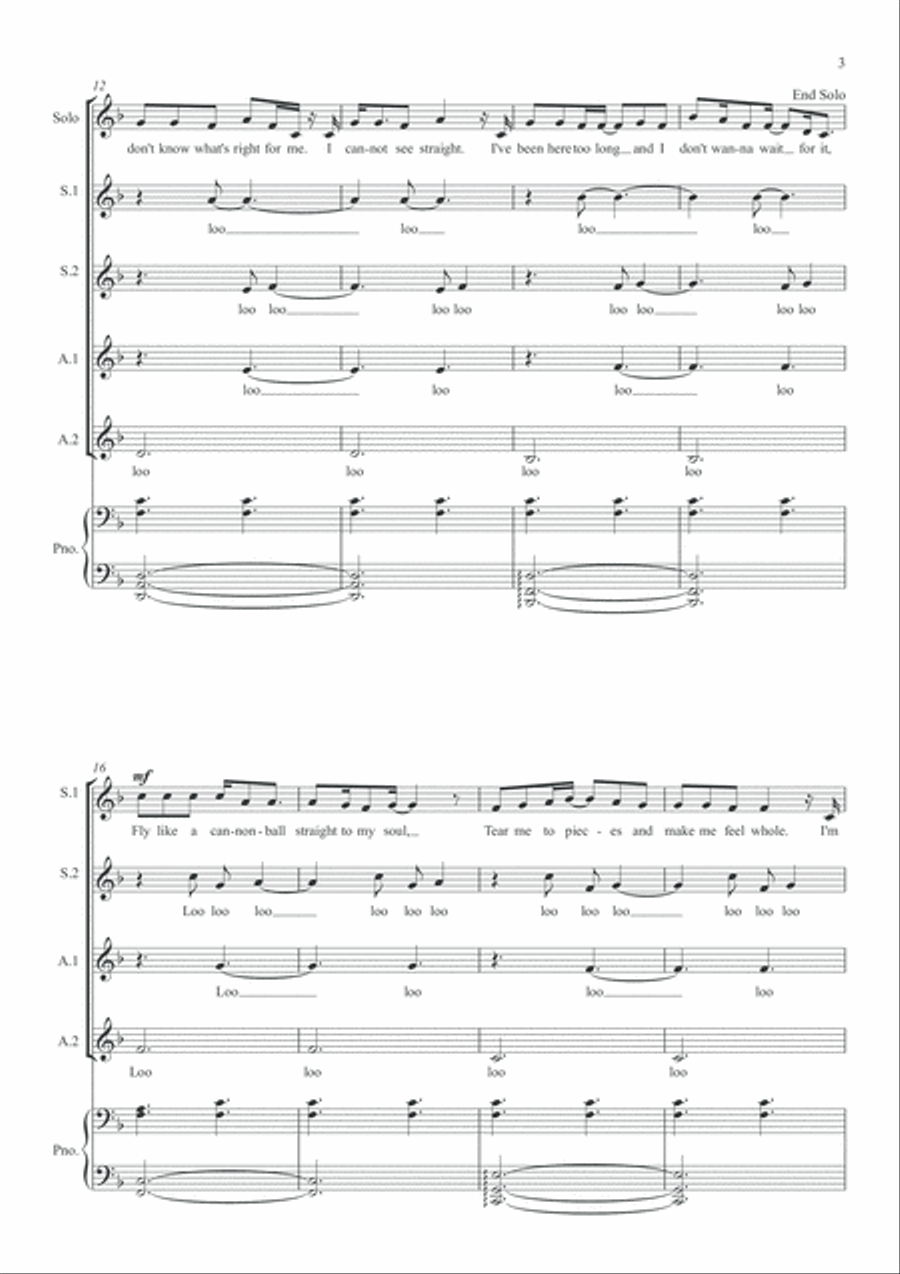 Fall On Me SSAA scores gallery preview page 3