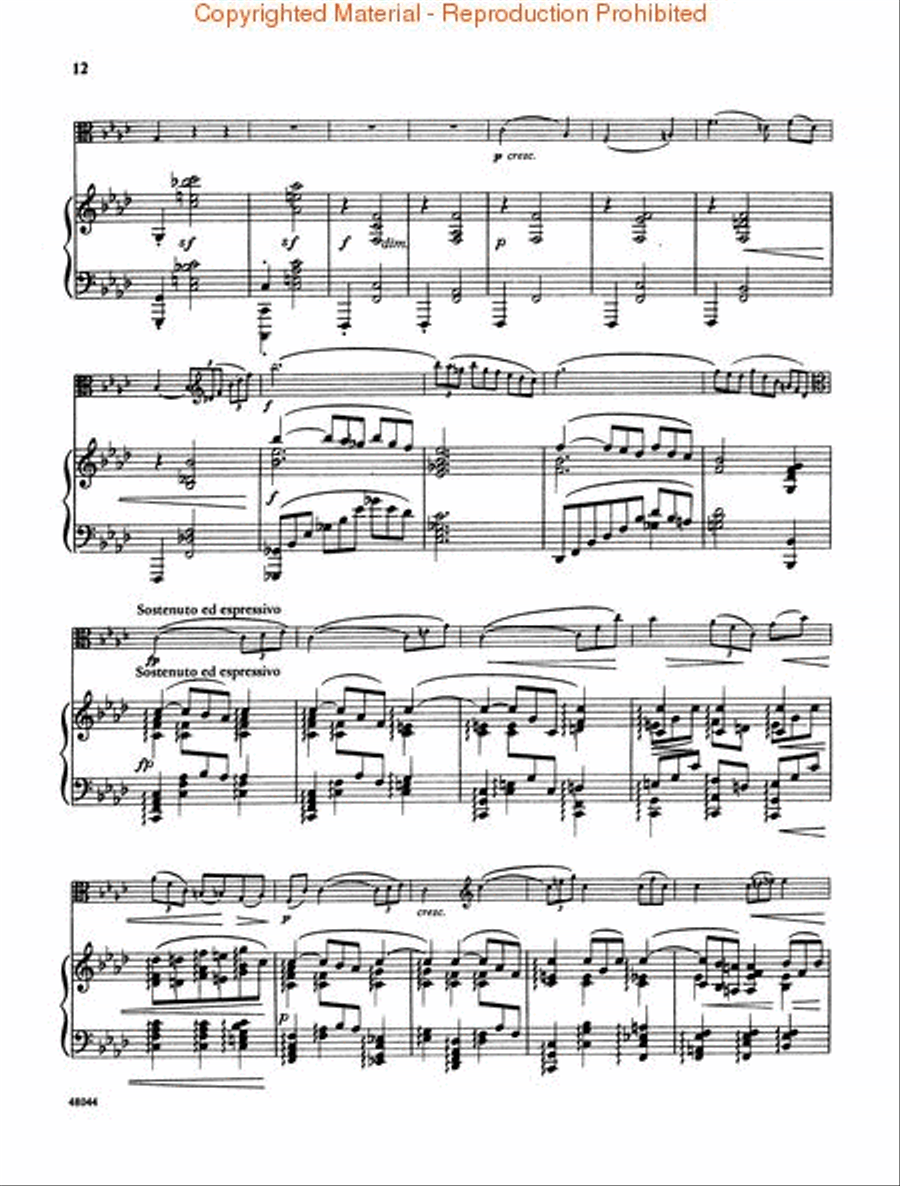Sonata No. 1 in F, Op. 120 Piano Accompaniment scores gallery preview page 3