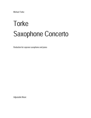 Saxophone Concerto (piano reduction)