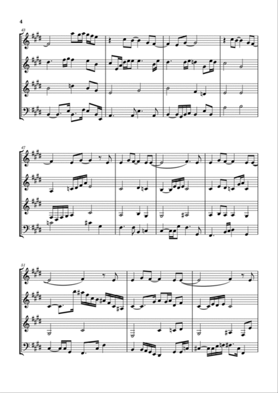 He Knows My Name Woodwind Quartet scores gallery preview page 5