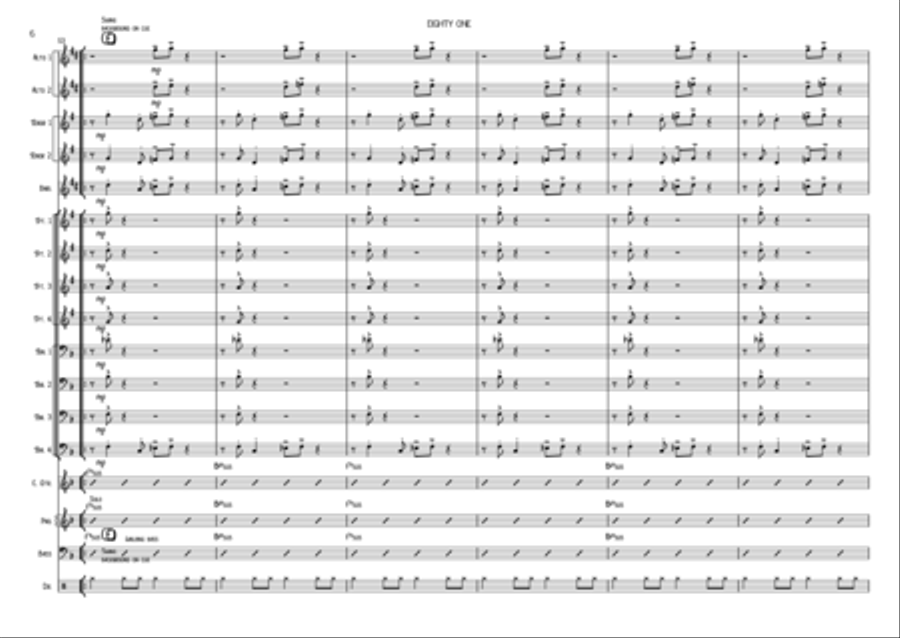 Eighty One Jazz Ensemble scores gallery preview page 6