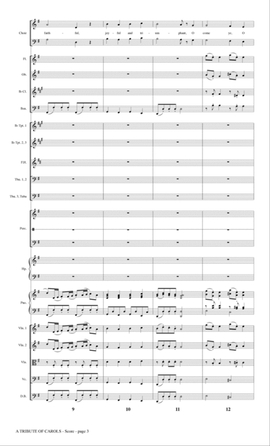 A Tribute of Carols - Full Score Choir scores gallery preview page 3