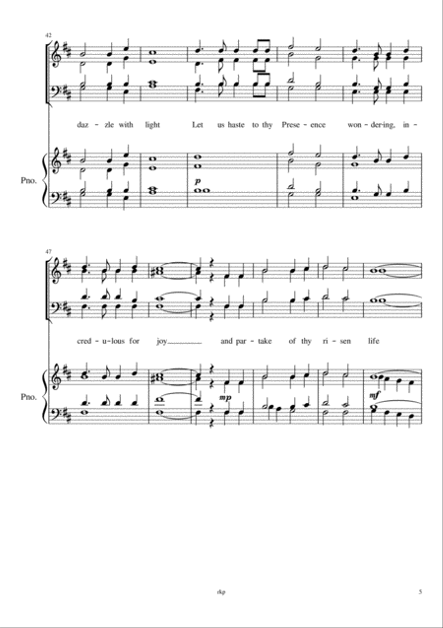 Thou art risen O Lord Thou art risen O Lord Small Ensemble scores gallery preview page 5
