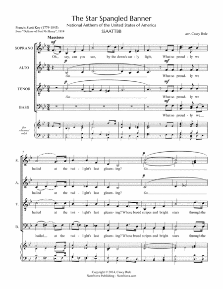The Star Spangled Banner - arr. Casey Rule image number null