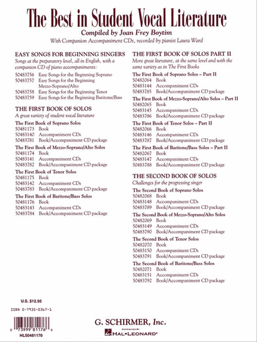 The First Book of Baritone/Bass Solos Bass Voice scores gallery preview page 2