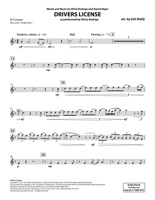 Drivers License (for Brass Quintet) (arr. Seb Skelly) - Bb Trumpet