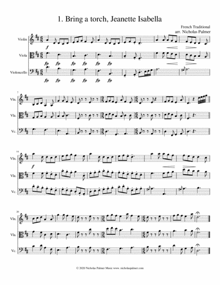 10 Christmas Carol Arrangements for String Trio - vol. 3
